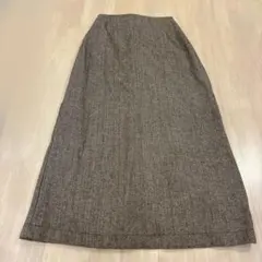 フリーズマート　バックレースアップメルトンロングタイトスカート　ヘリンボーン柄