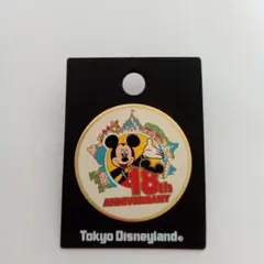 東京ディズニーランド 18th ANNIVERSARY ピンバッジ