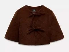 【新品】ZARAソフトタッチ クロップドジャケットXSのサムネイル