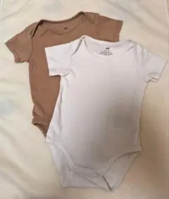 H&M 肌着 半袖ボディスーツ サイズ70 4-6M 2枚セット
