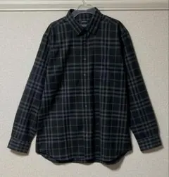 美品‼︎ BURBERRY LONDON 長袖シャツ チェック柄 ブラック L