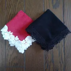 近沢レースタオルハンカチ２枚セット