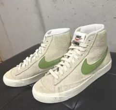 NIKE ハイカットスニーカー ベージュ/グリーン