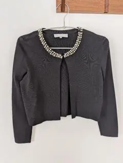 【 M-PREMIER 】 黒 カーディガン 36