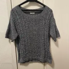 ⭐︎値下げ・処分間近・近日処分・今月処分⭐︎ GU 半袖ニット Sサイズ グレー