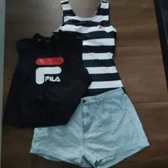 FILA タンクトップ 水着 ショートパンツ セット　11Lサイズ