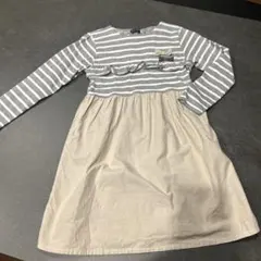 べべ ボーダー リボン ワンピース bebe