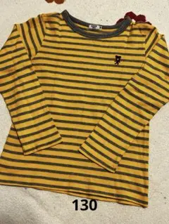 ミキハウス ダブルB 長袖Tシャツ 130 ボーダー