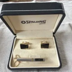 SPALDING カフスボタン ネクタイピン セット