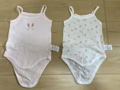イオン ベビー メッシュキャミソール　2枚セット（うさぎ・ひよこ）80