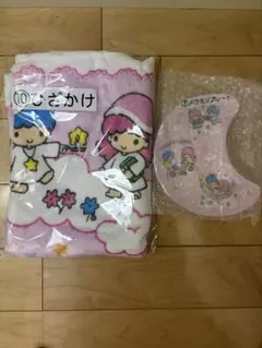 サンリオ 当りくじ　キキ&ララ ひざかけ メラミンプレート