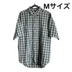 【最終値下げ】 美品 アバクロ 半袖シャツ アメリカ製 90S 人気 柄 M 緑