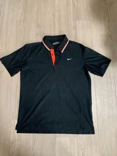 Nikegolf DRI-FIT ゴルフ　ポロシャツ ブラック/オレンジ　L