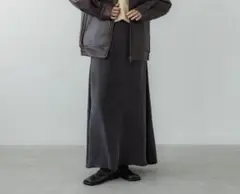 crewreクルーレ キュプラブレンドナロースカート ブラック 2(M相当)