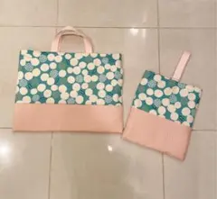 ハンドメイド▪️入園入学グッズ2点セット▪️絵本袋＆上履き袋