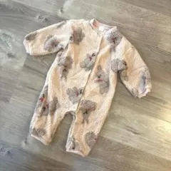 futafuta.ボアロンパース80.うさぎ柄.ベビー服.バースディ