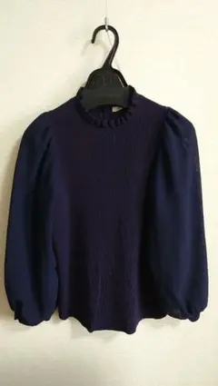 ローズティアラ トップス 38サイズ 紺 七分袖