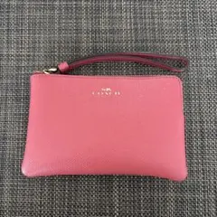 お値下げします‼️ COACH コーチ リストレット ポーチ ピンクのサムネイル