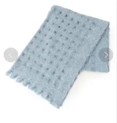 SHOO・LA・RUE 格子ストール 水色