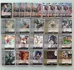 ★ワンピースカード　クロコダイル　黒デッキ　グラウンドデスR SR以下4コン