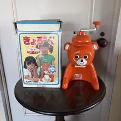 昭和レトロ 希少 タイガー きょろちゃん かき氷機 ABF-100 オレンジ箱付のサムネイル