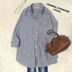 ジャーナルスタンダードレリューム ギンガムチェックシャツ 綿100% ゆったり