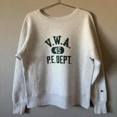 【美品】チャンピオン リバースウィーブ スウェット 単色タグ 復刻 緑プリント