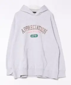 タグ付き　日本製　オールウェイズアウトオブストック/ロゴパーカー　グレー　XL