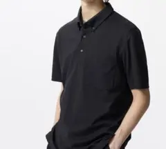 ユニクロ　エアリズム　ポロシャツ　黒　ブラック　S