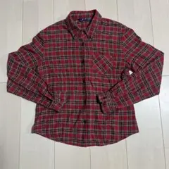 PIPE 赤 チェック柄 フランネルシャツ