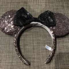 ディズニー　カチューシャ　ミニー　スパンコール　ブラウン