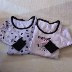 女の子　温かい下着長袖シャツ　140 ガーゼ肌着