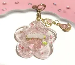 お花のシマエナガシェイカーチャーム