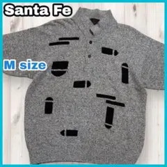 【ヴィンテージ】サンタフェ santafe サマーニット ポロシャツ 半袖 麻混のサムネイル