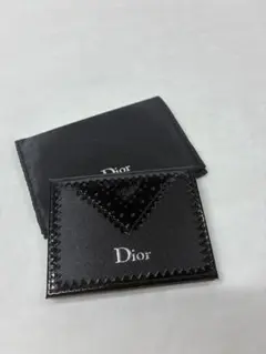 未使用　Dior ディオール 折り畳み式 コンパクトミラー カバー付き ブラック