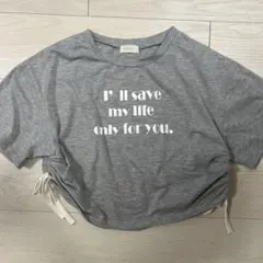 韓国　Tシャツ　半袖　グレーのサムネイル