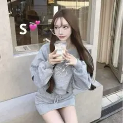 ルミニョン Lumignon LL logo sweat set up グレー