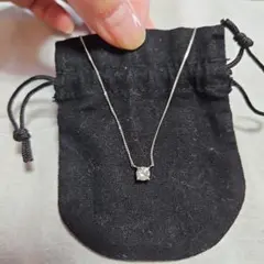 プラチナ　1粒ダイヤモンド　ネックレス