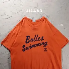 GILDAN Tシャツ 企業　ボレススクール　スイミング　カレッジ　オレンジ