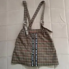 SISTER JENNI チェック柄サスペンダースカート