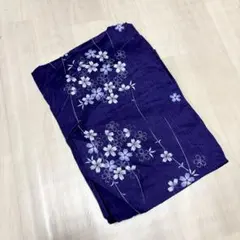 浴衣単品 桜柄 レディース 紺