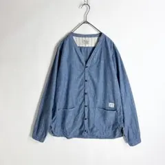 ANACHRONORM Nep Chambray Shirt Cardigan