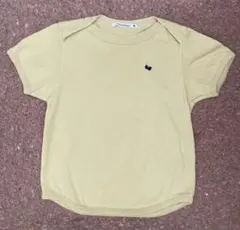 minä perhonen ちょうちょ刺繍 半袖Tシャツ イエローのサムネイル