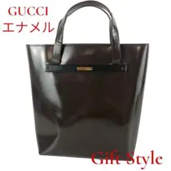 GUCCI グッチ エナメル ハンドバッグ ブラック レディース ブランド