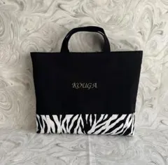 オーダー商品☆イニシャル、お名前刺繍入り　レッスンバック　絵本バック　手提げ☆