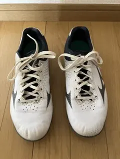 【23.0cm]ミズノ 野球ポイントスパイク 白x紺 (MIZUNO) 少年野球