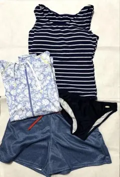 水着・ラッシュガード4点セットレディース