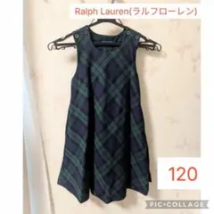 RALPH LAUREN ラルフローレン　チェック 後プリーツワンピース