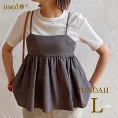 used❁*リネン混 キャミソールトップスL JUNOAH