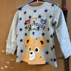 MIKIHOUSE 星柄クマ 薄手トレーナー